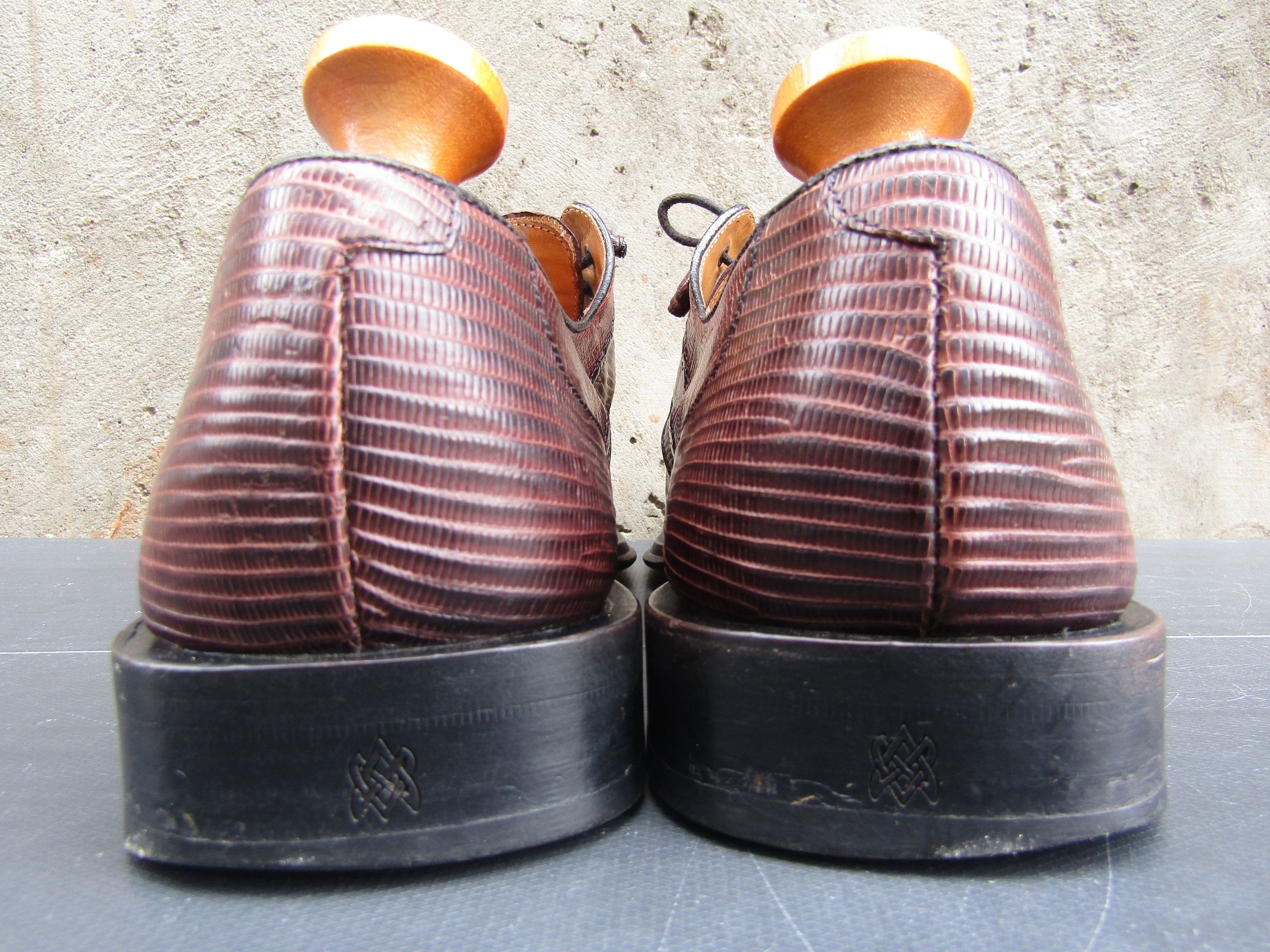 Mezlan Mezlan Platinum Genuine Lizard Leather Oxford Shoes Size US 8.5 / EU 41-42 - 8 Thumbnail