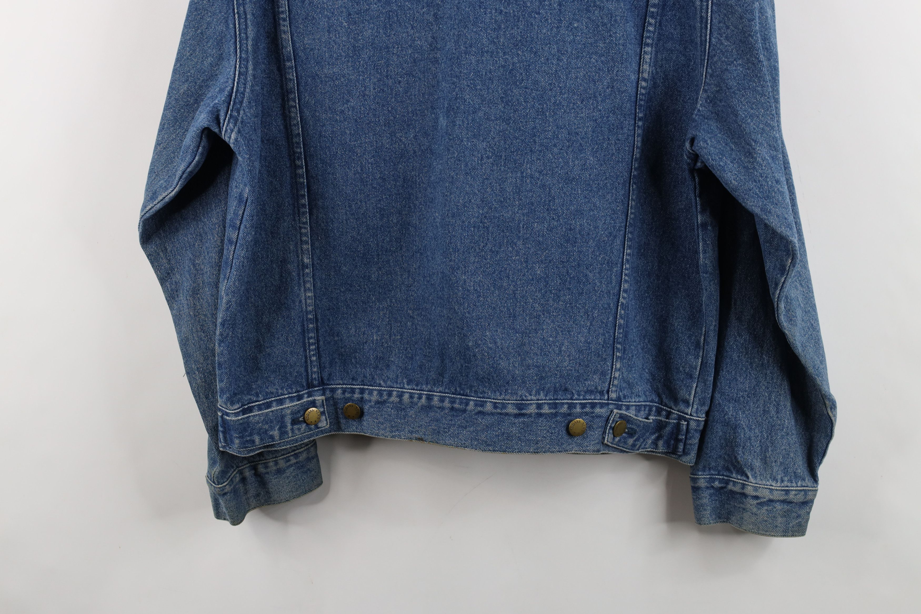 Vintage Vintage 90s Streetwear Blank Denim Jean Trucker Jacket Blue Size US M / EU 48-50 / 2 - 14 Thumbnail