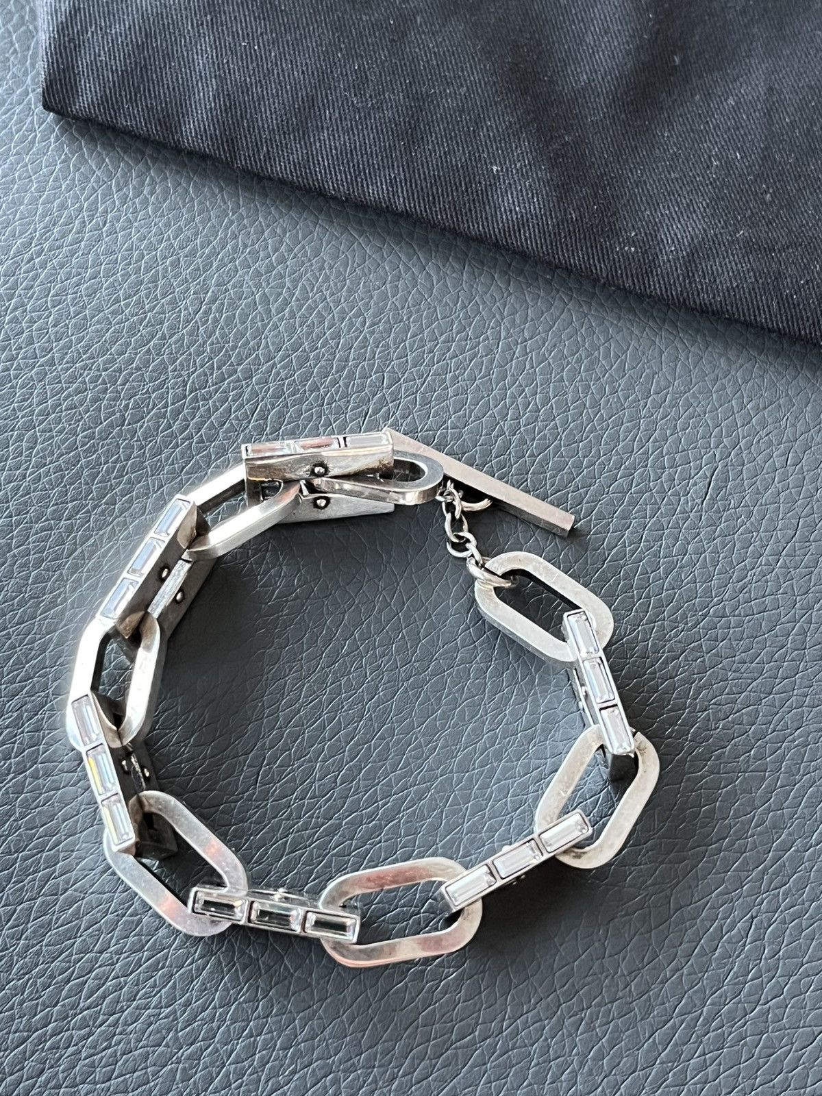 Saint Laurent Paris Saint Laurent Runway Brass Metal Distressed Punk Bracelet Size ONE SIZE - 13 Thumbnail