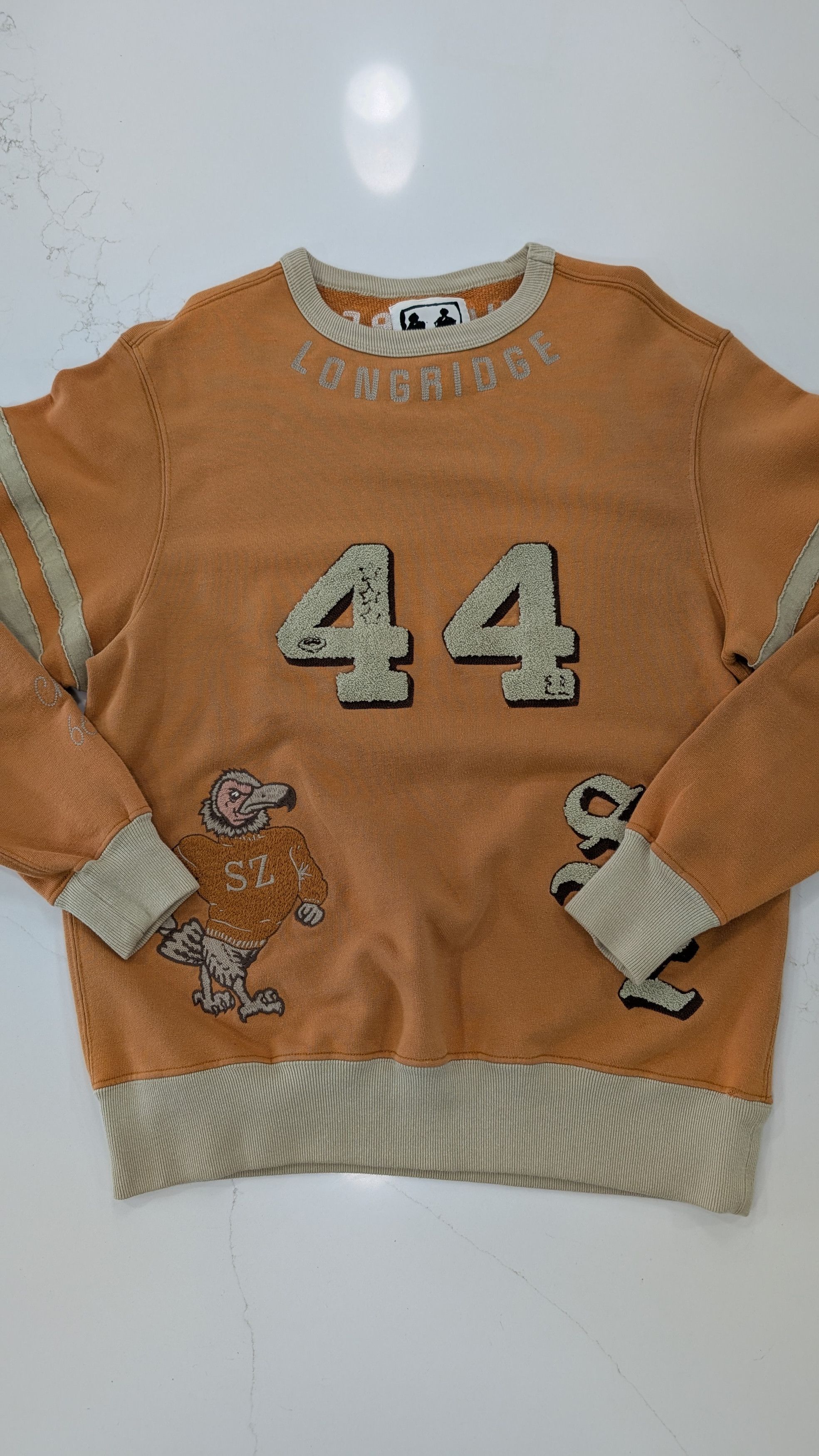 Samuel Zelig SAMUEL ZELIG Varsity Crewneck - Vintage Orange - Made in USA Size US S / EU 44-46 / 1 - 3 Thumbnail