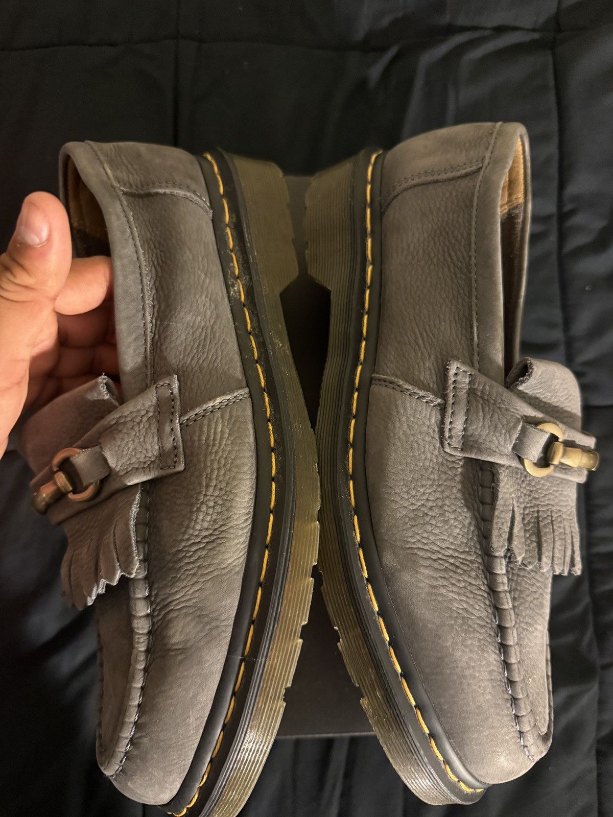 Dr. Martens Dr. Martens Gray Adrian Snaffle Loafers grey nubuck size 11 Size US 11 / EU 44 - 2 Thumbnail