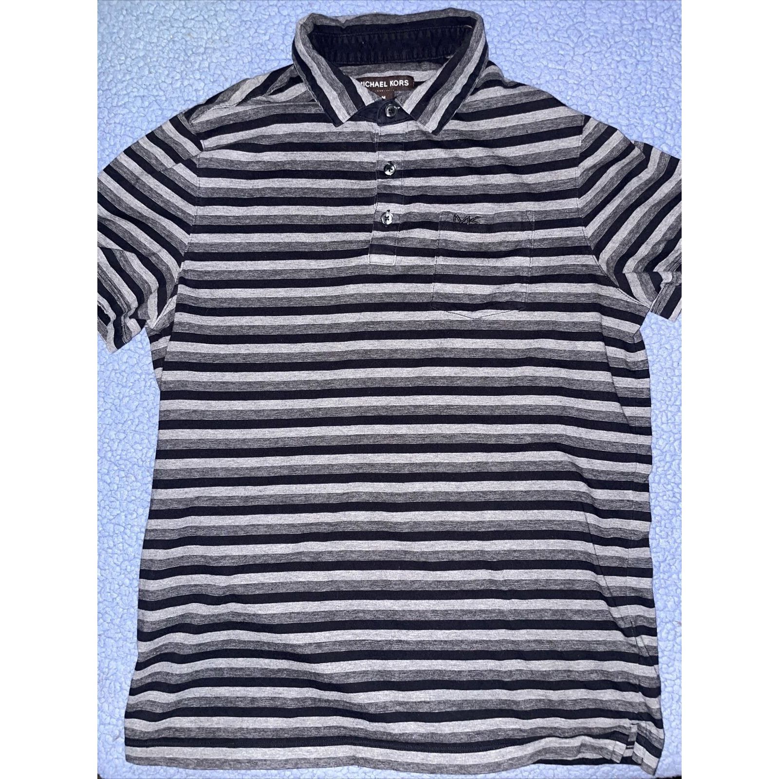 Michael Kors × Vintage michael kors mena striped polo black medium Size US M / EU 48-50 / 2 - 1 Thumbnail