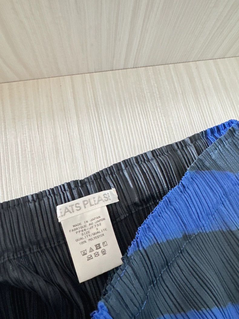 Issey Miyake Issey Miyake size:3 Blue ink-wash pleated wide pants Size 23" - 4 Thumbnail