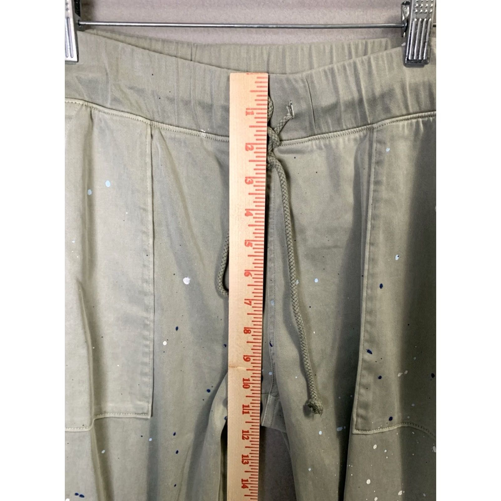 CLOT Cloth & Stone Jogger Pants Womens L Green Paint Splatter Drawstring Casual NWT Size 36" / US 14 / IT 50 - 7 Thumbnail