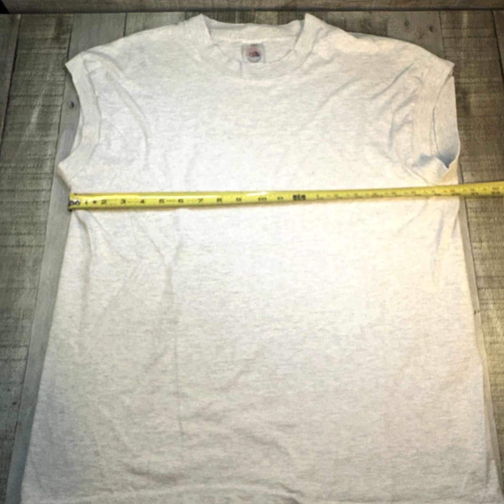 Fruit Of The Loom VINTAGE Fruit of the Loom T-Shirt Gray USA Men L Regular Blank Shirt Mens Size US L / EU 52-54 / 3 - 6 Thumbnail