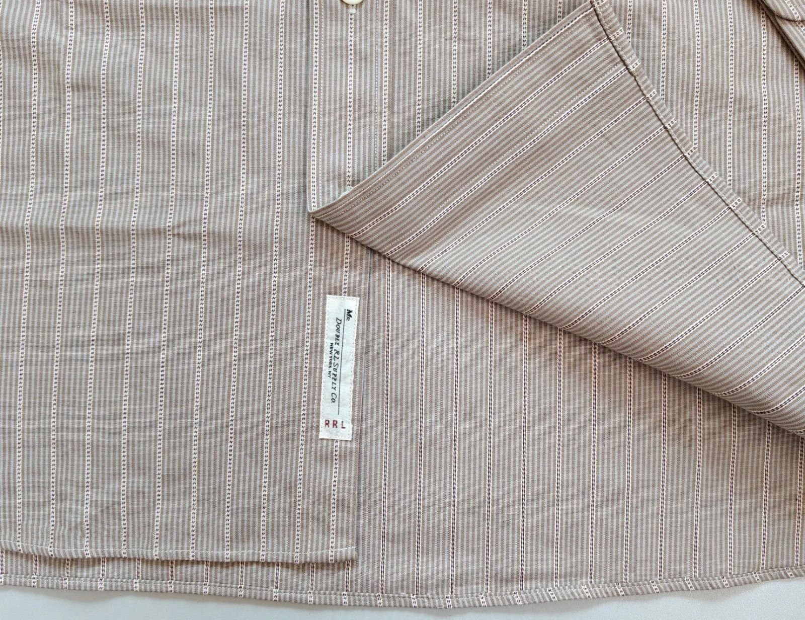 RRL Ralph Lauren Double RL Slim Fit Striped Dobby Shirt T 9101 Size US M / EU 48-50 / 2 - 8 Thumbnail