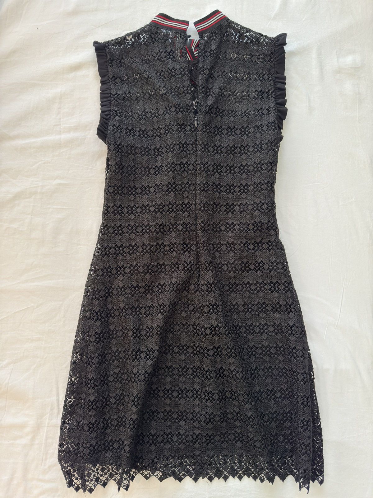 Sandro Sandro Fidèle Tie-Neck Lace Mini dress Size S / US 4 / IT 40 - 2 Thumbnail