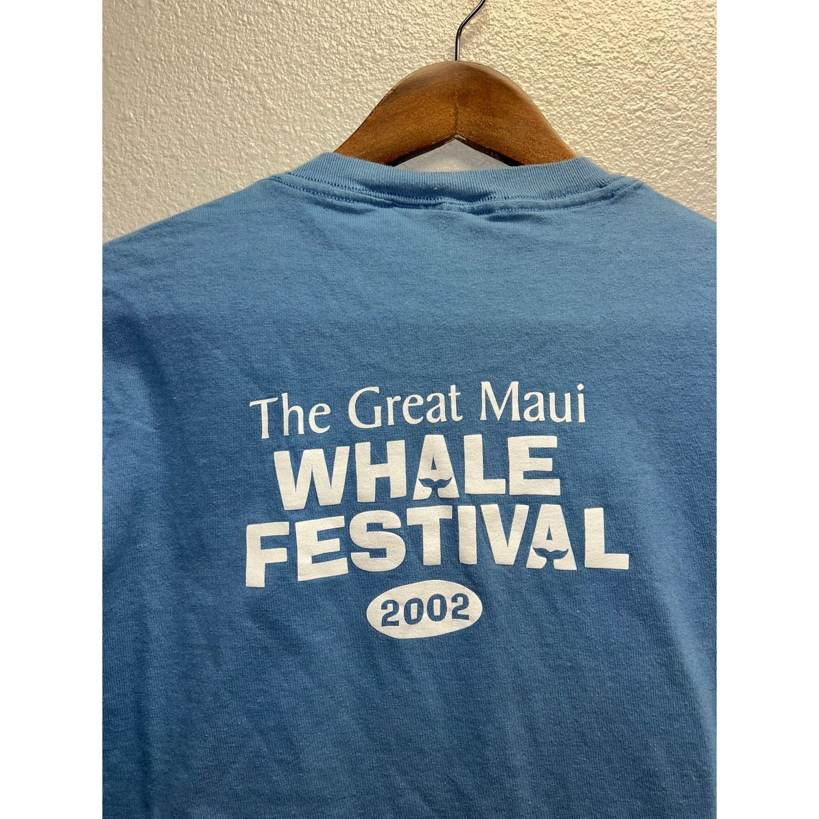 Hanes Vintage Whale Shirt The Great Maui Whale Festival Blue Tee L Size US L / EU 52-54 / 3 - 6 Thumbnail