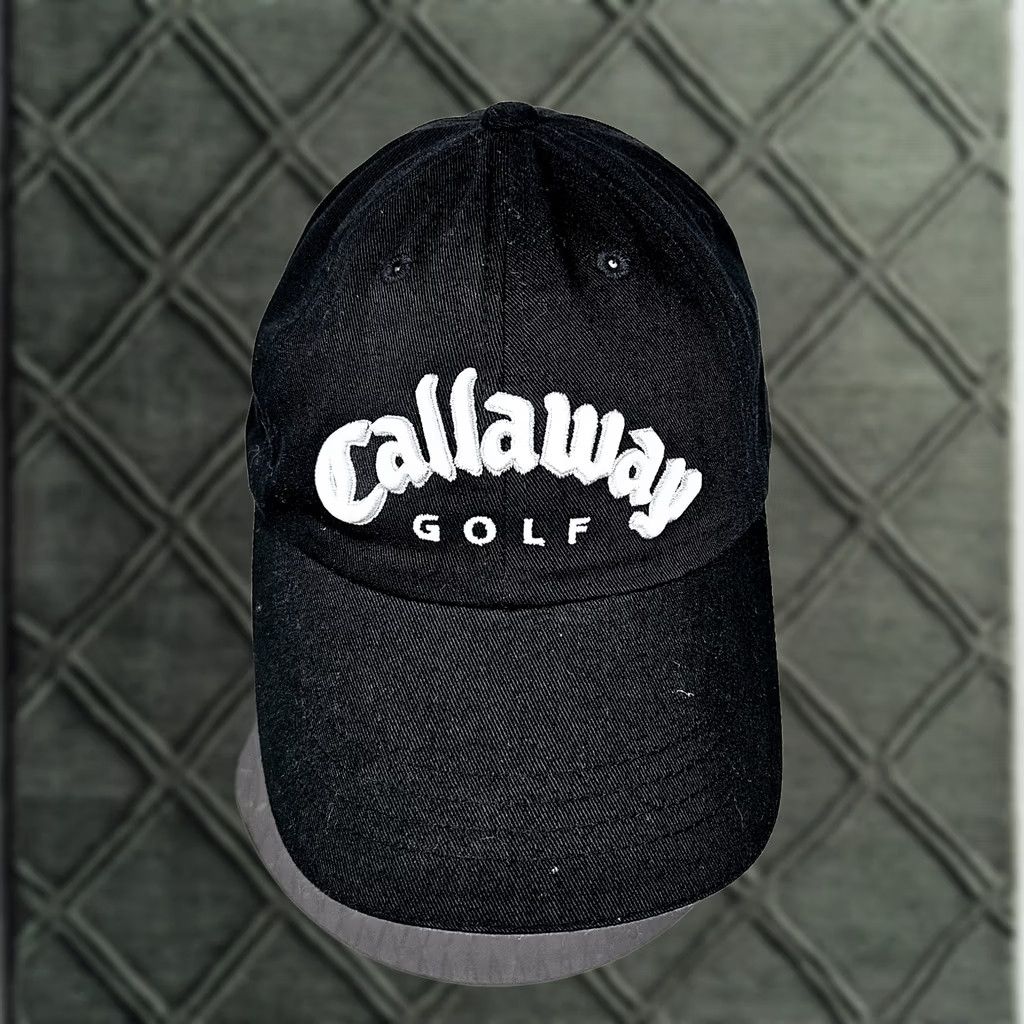 Callaway Callaway Hat Cap Mens Strap Back Black Logo Performance Golf Golfing Casual Outdoor Sports Hat Cap Mens Black Size ONE SIZE - 1 Thumbnail