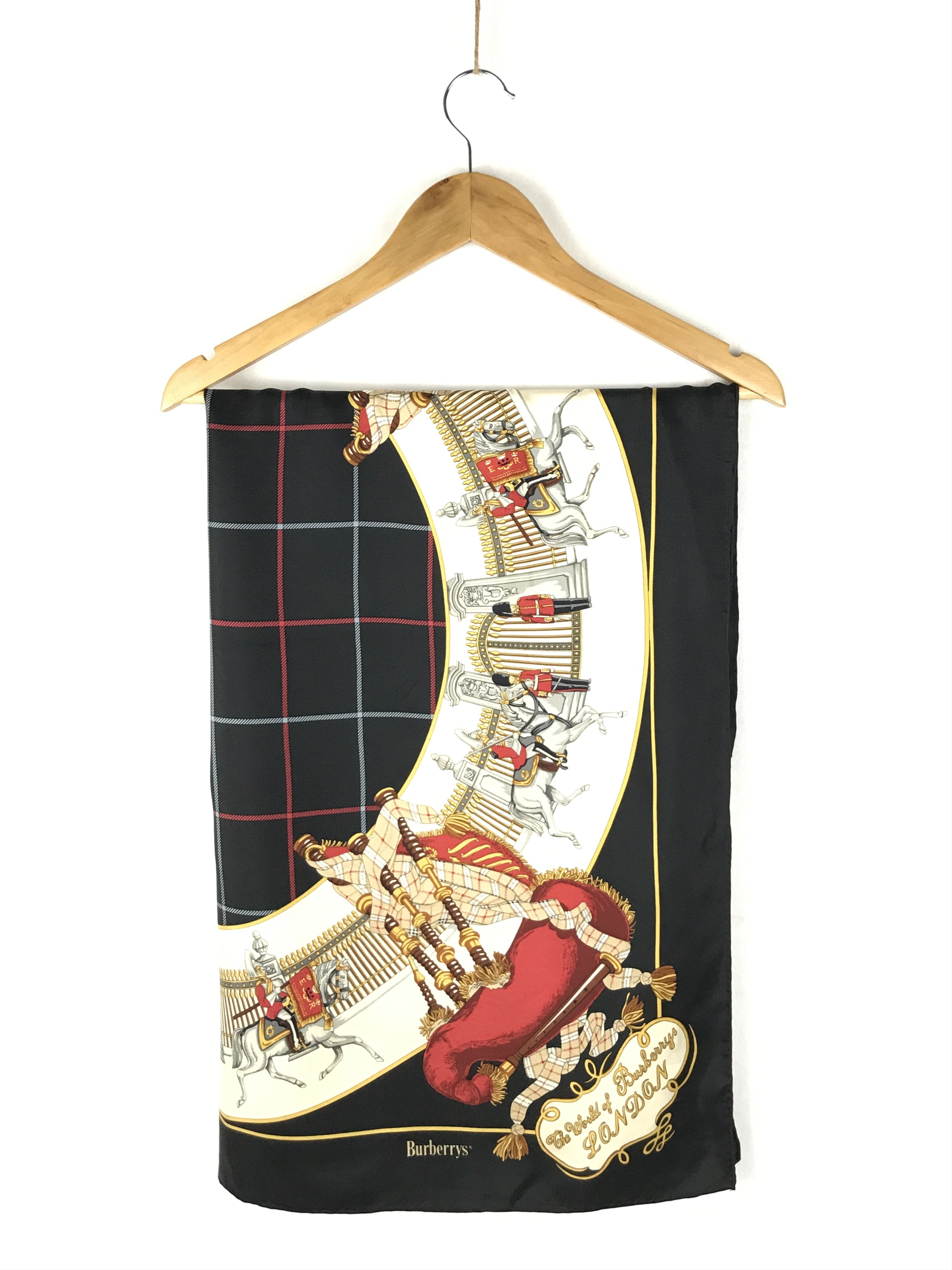 Burberry × Vintage Vintage Burberry Silk Scarf Size ONE SIZE - 2 Thumbnail