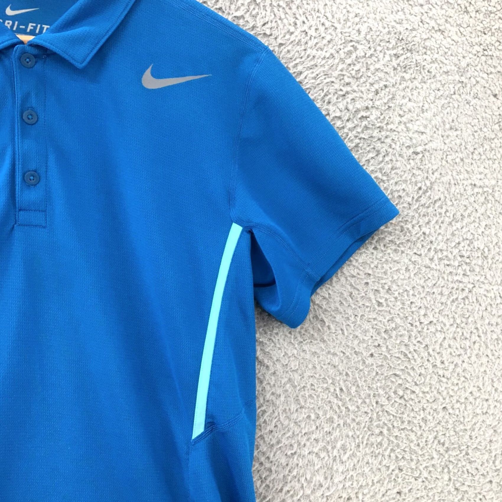 Nike Nike Short Sleeve Polo Shirt Womens S Blue Dri Fit Collared Pullover Logo Size S / US 4 / IT 40 - 3 Thumbnail