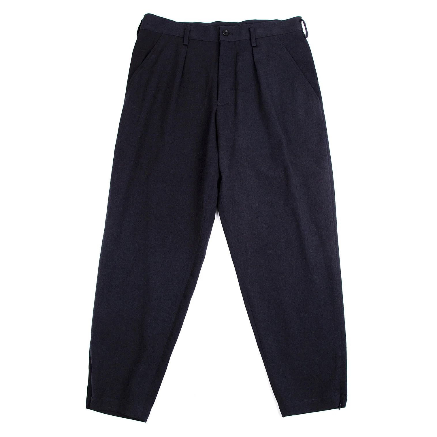 Yohji Yamamoto Yohji Yamamoto Wool Gabardine Zip Pants Navy 2 Size US 32 / EU 48 - 1 Thumbnail