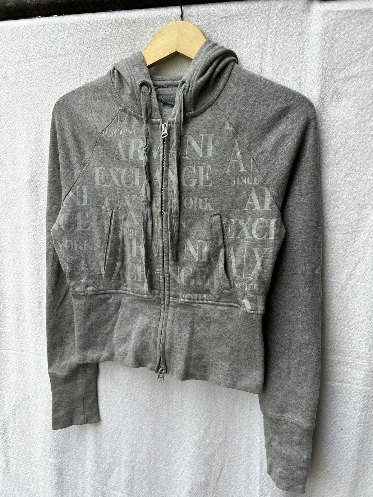 Armani Exchange × Designer × Vintage Armani Exchange Hoodie Archived Poem Zip Up Size US S / EU 44-46 / 1 - 4 Thumbnail