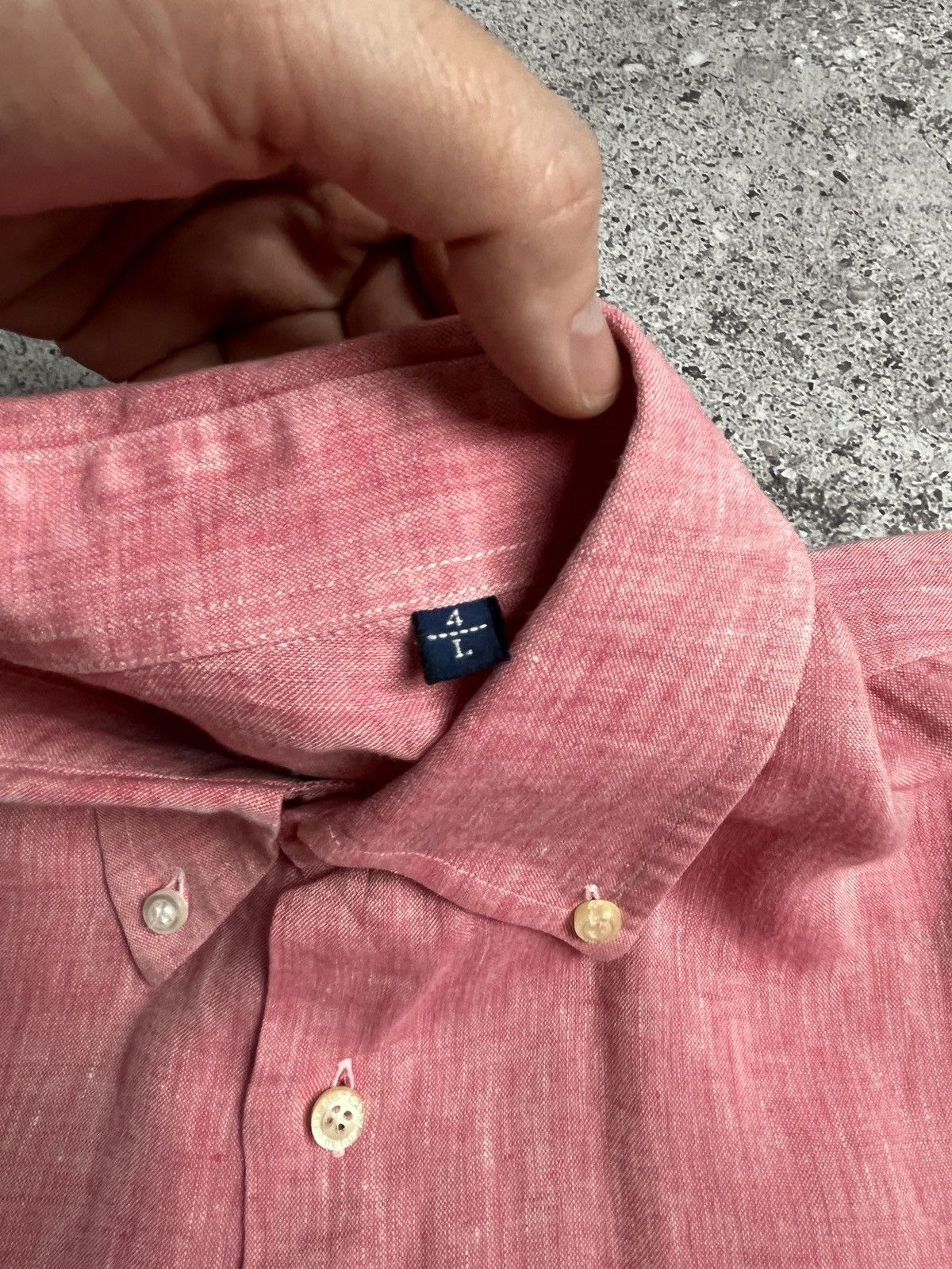 Burberry × Vintage Linen Vintage🔥Burberry London Shirt Size US L / EU 52-54 / 3 - 9 Thumbnail