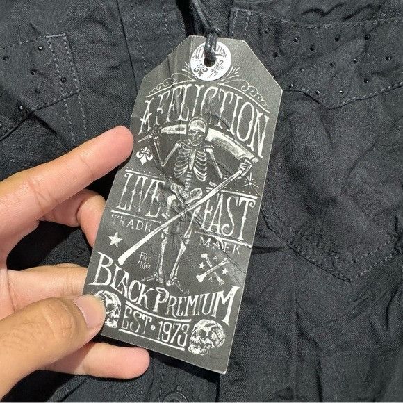 Affliction NWT AFFLICTION HEARTBREAKER BLACK LONG SLEEVE SZ SMALL S Size US S / EU 44-46 / 1 - 2 Thumbnail