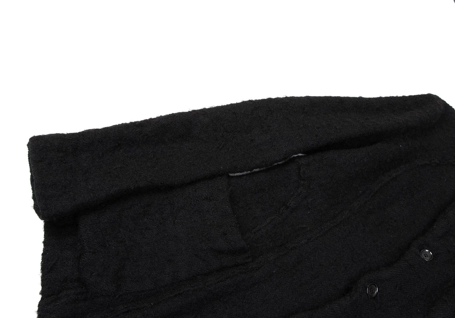 Comme des Garcons Homme Plus Wool Felt Curved Jacket in Black Size M Size US M / EU 48-50 / 2 - 8 Thumbnail