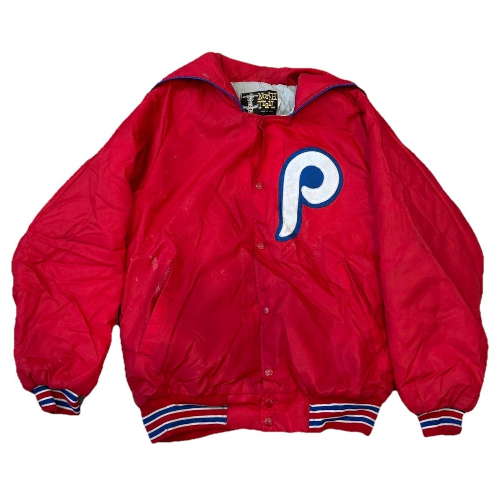 MLB Vintage 1970’s Philadelphia Phillies Rare Bomber Jacket XL Size US XL / EU 56 / 4 - 1 Thumbnail