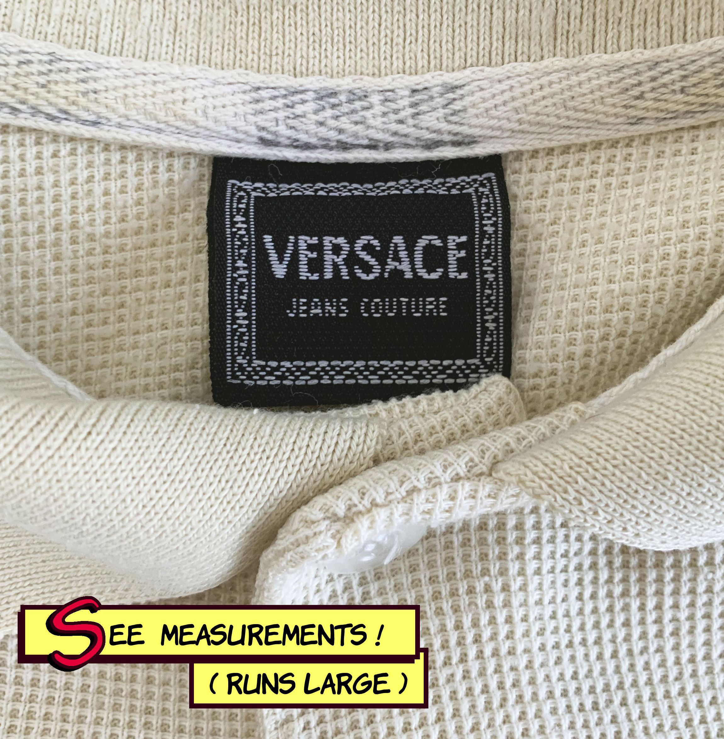 Versace Jeans Couture Vintage 90s VERSACE Jeans Couture Polo Shirt Oversize Size US L / EU 52-54 / 3 - 5 Thumbnail