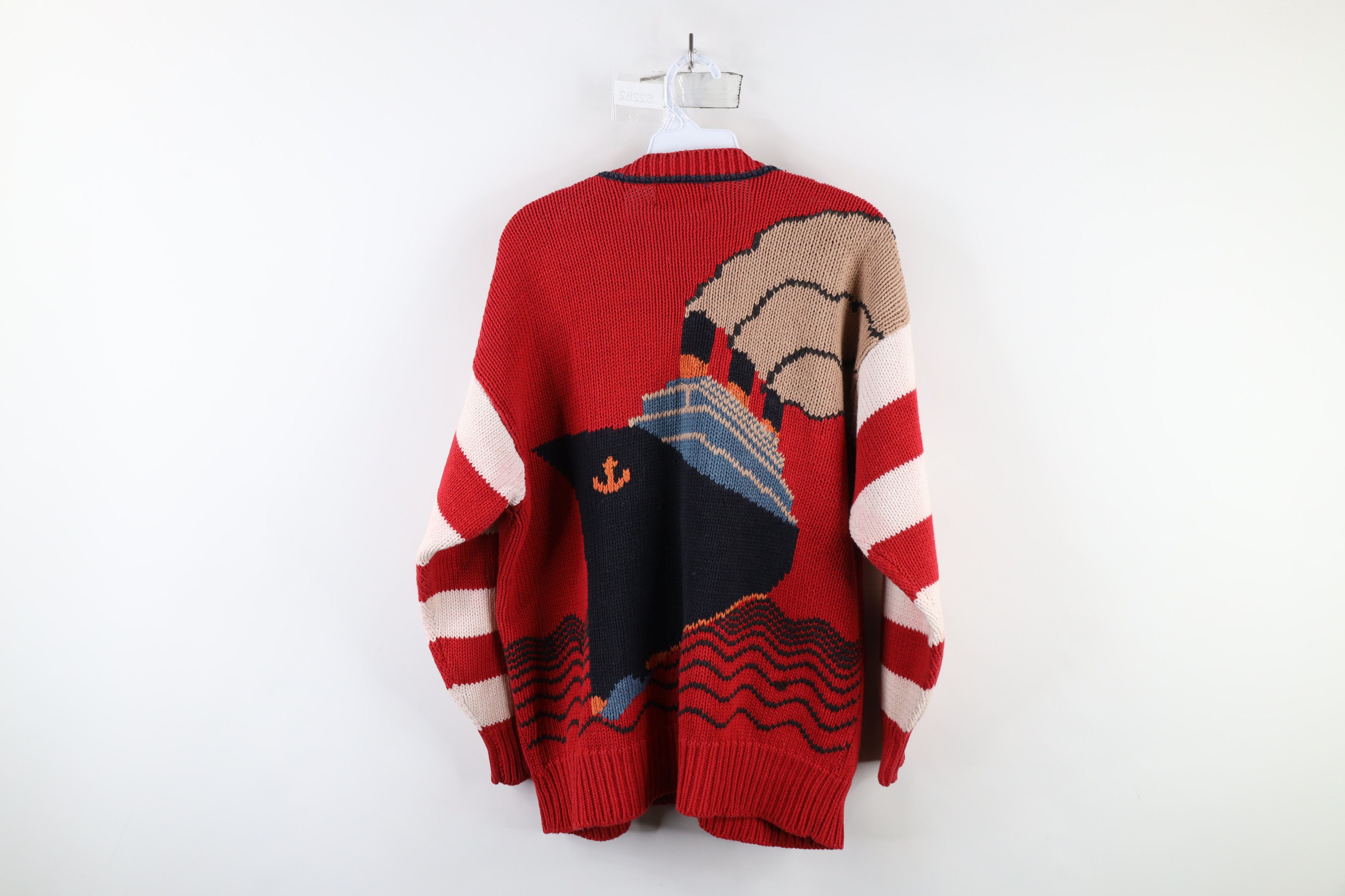 Vintage Vintage 90s Streetwear All Over Print Knit Cardigan Sweater Size ONE SIZE - 13 Thumbnail