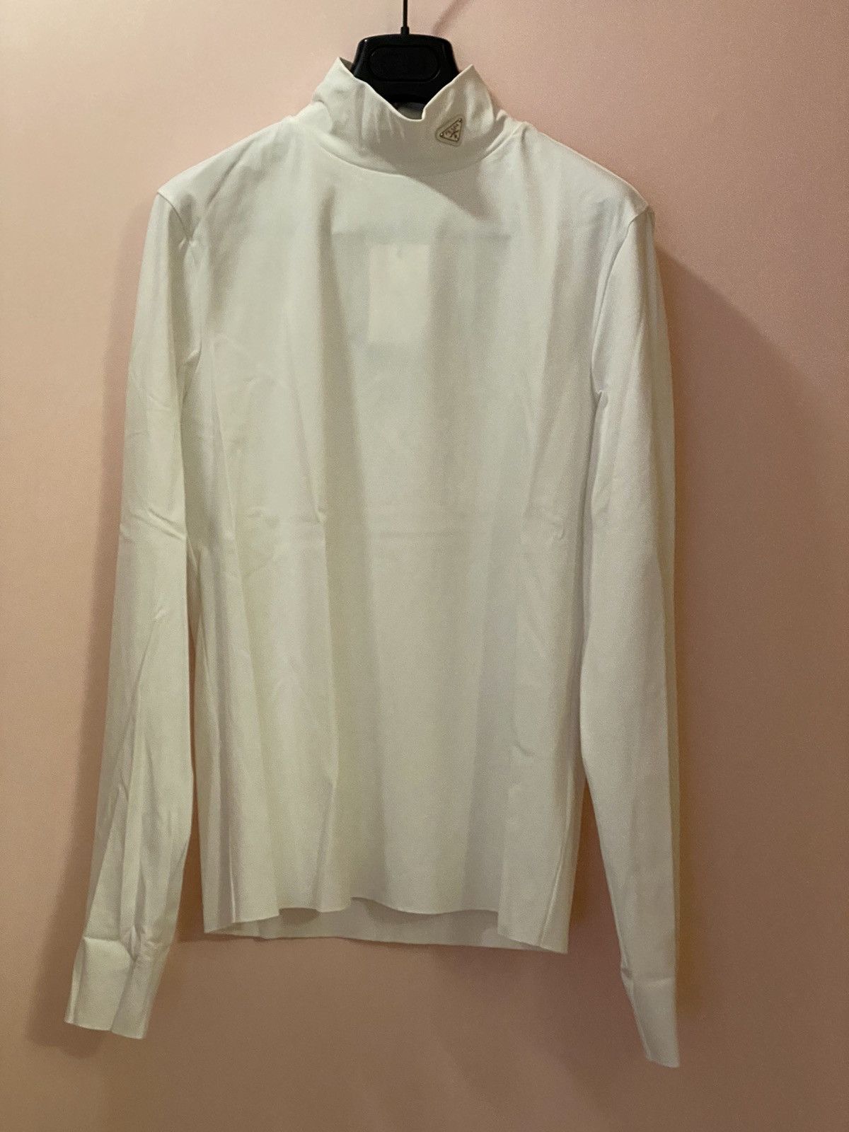 Prada Prada white technical nylon logo turtleneck jersey L Size US L / EU 52-54 / 3 - 2 Thumbnail