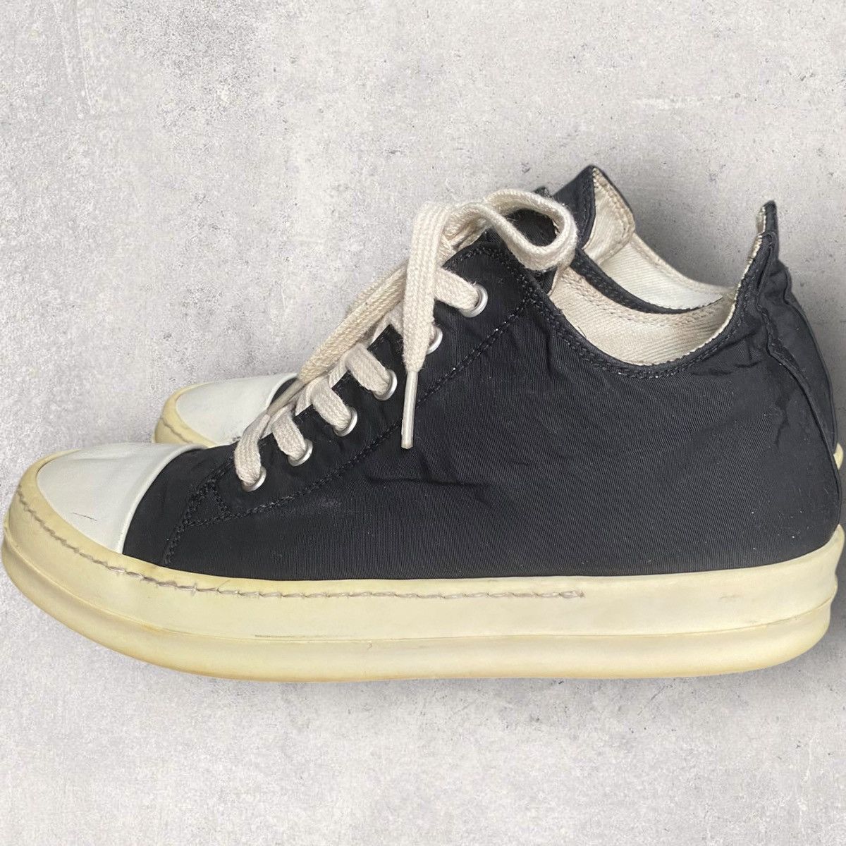 Rick Owens Canvas Ramones Low Top Size US 9 / IT 39 - 1 Thumbnail