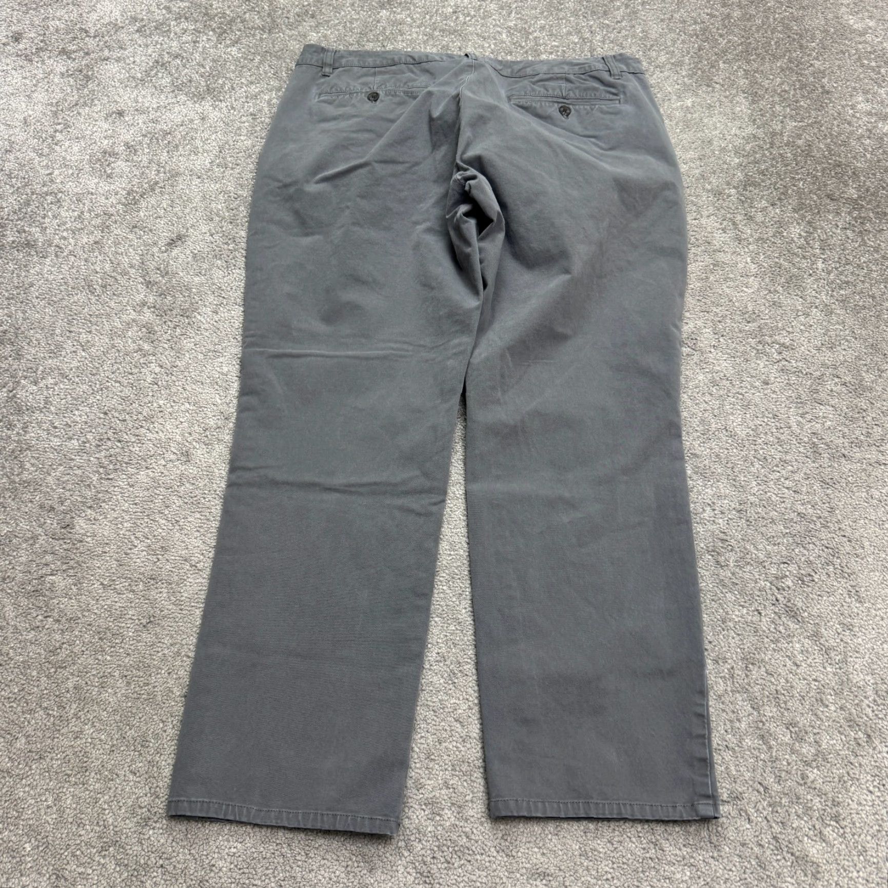 Bonobos Bonobos Slim Fit Straight Leg Chino Pants Mens 38x30 Gray Flat Front Cotton Bonobos Mens Chino Pants Slim Fit Straight Leg Gray Waist 38 Inseam 30 Size US 38 / EU 54 - 2 Thumbnail