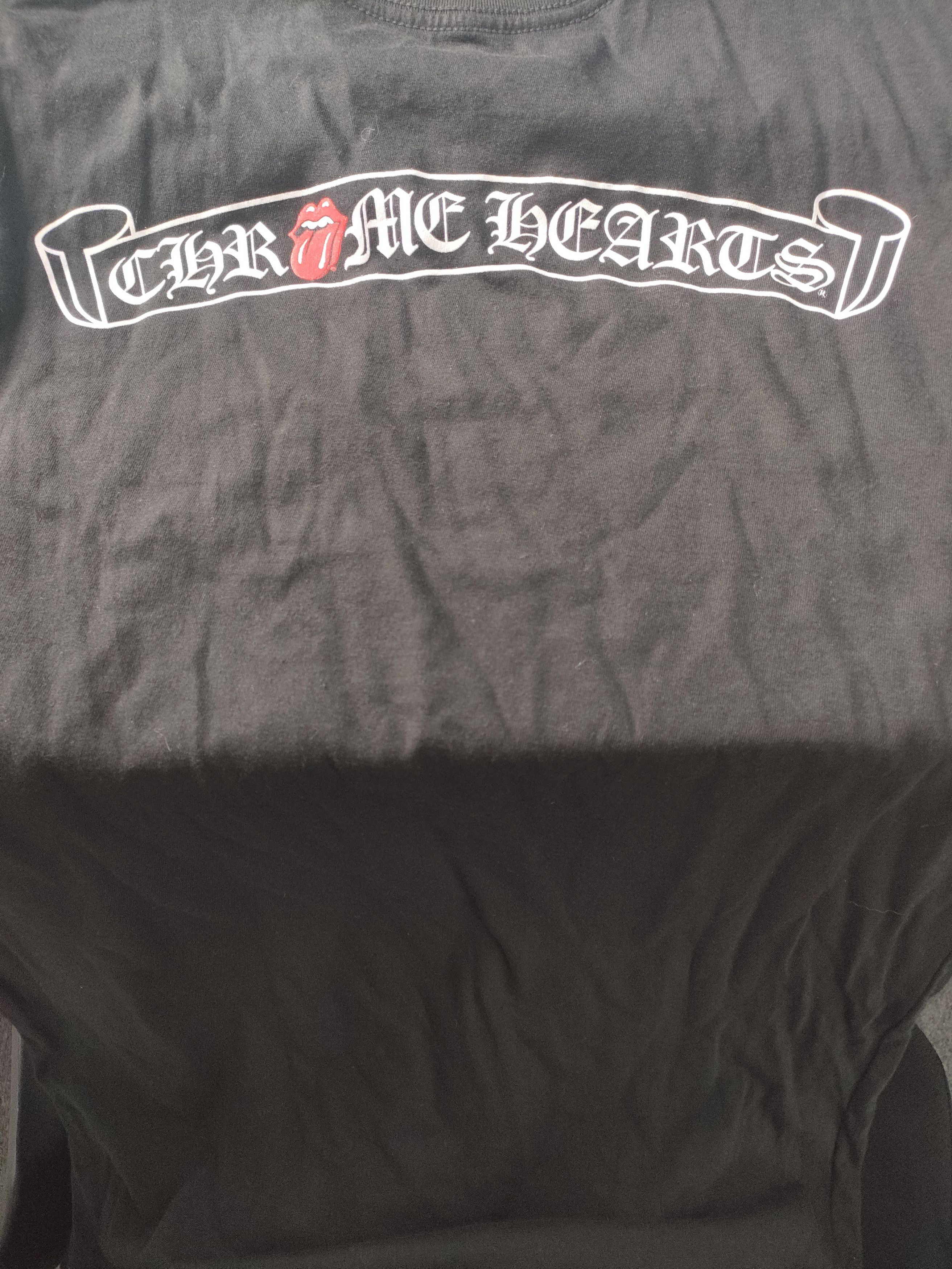 Chrome Hearts Chrome Hearts Rolling Stone Tongue Scroll Black Short Sleeve Size US S / EU 44-46 / 1 - 6 Thumbnail