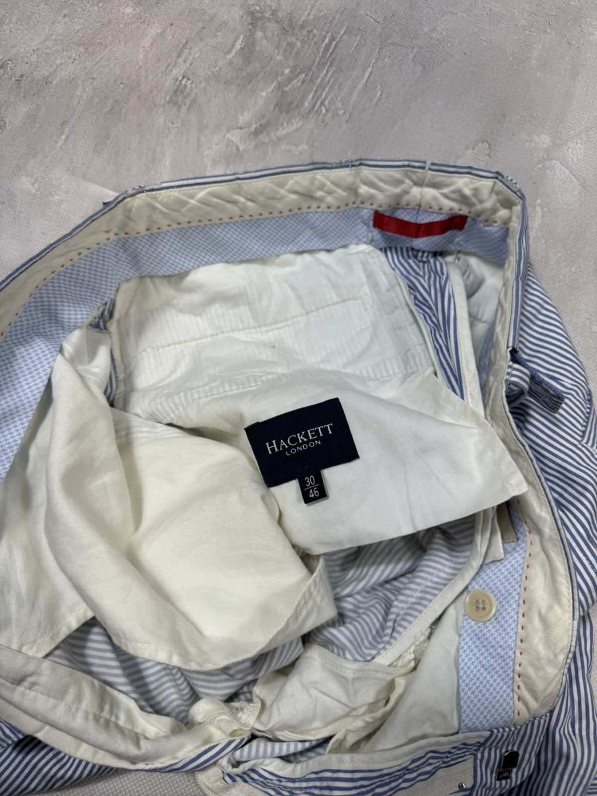 Hackett Vintage Hackett London Stripped Blue Chino Pants Size US 30 / EU 46 - 10 Thumbnail