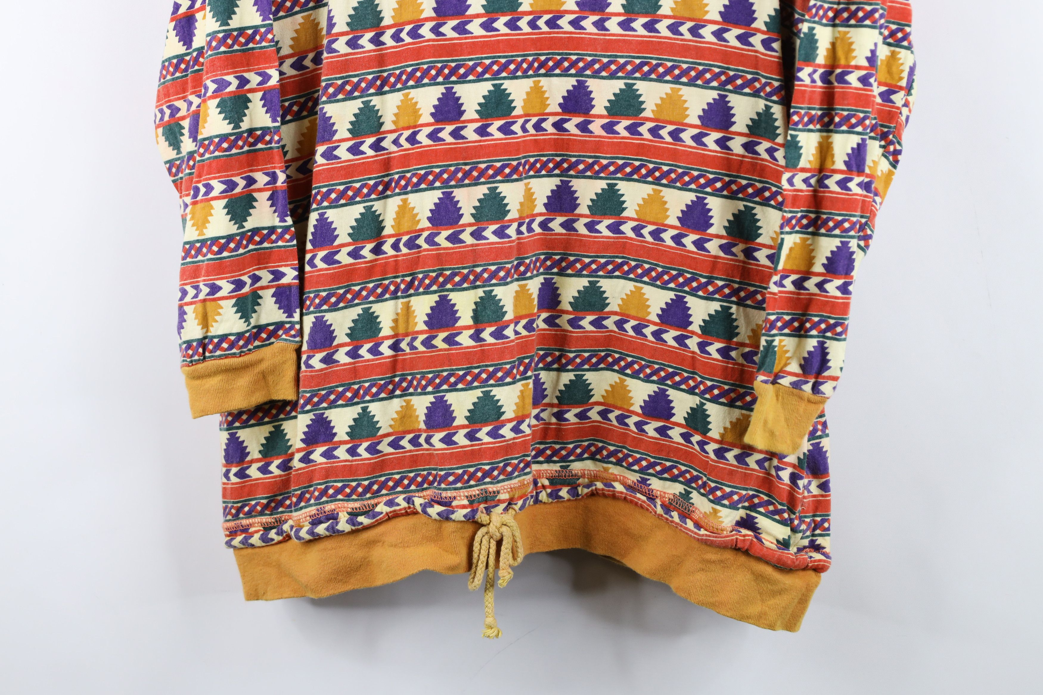 Vintage Vintage 90s Streetwear Boxy Fit Hooded Hoodie T-Shirt Size L / US 10 / IT 46 - 3 Thumbnail