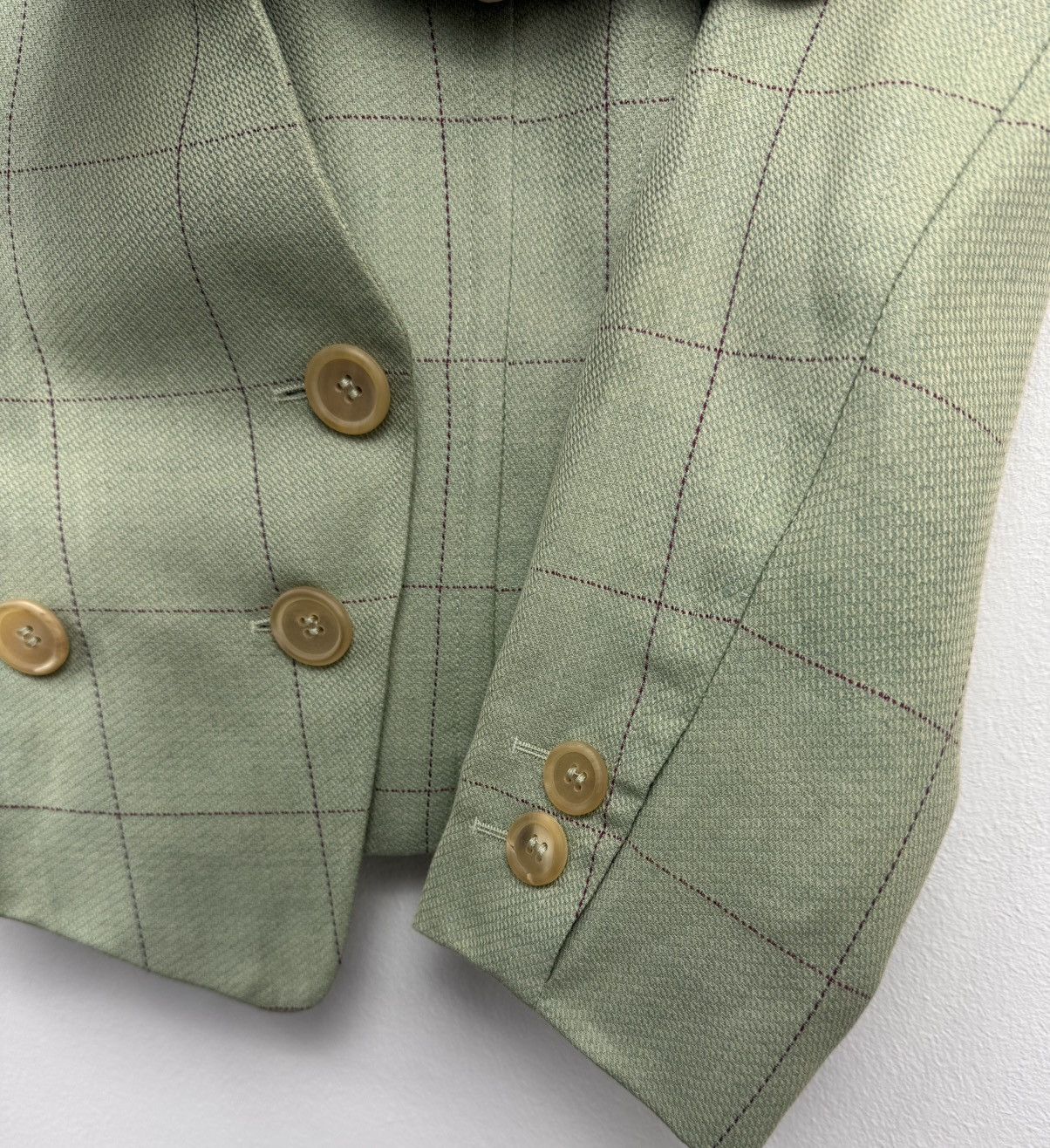 Jil Sander Jil Sander Women Linen Wool Blazer Green Vintage Size M Size M / US 6-8 / IT 42-44 - 5 Thumbnail