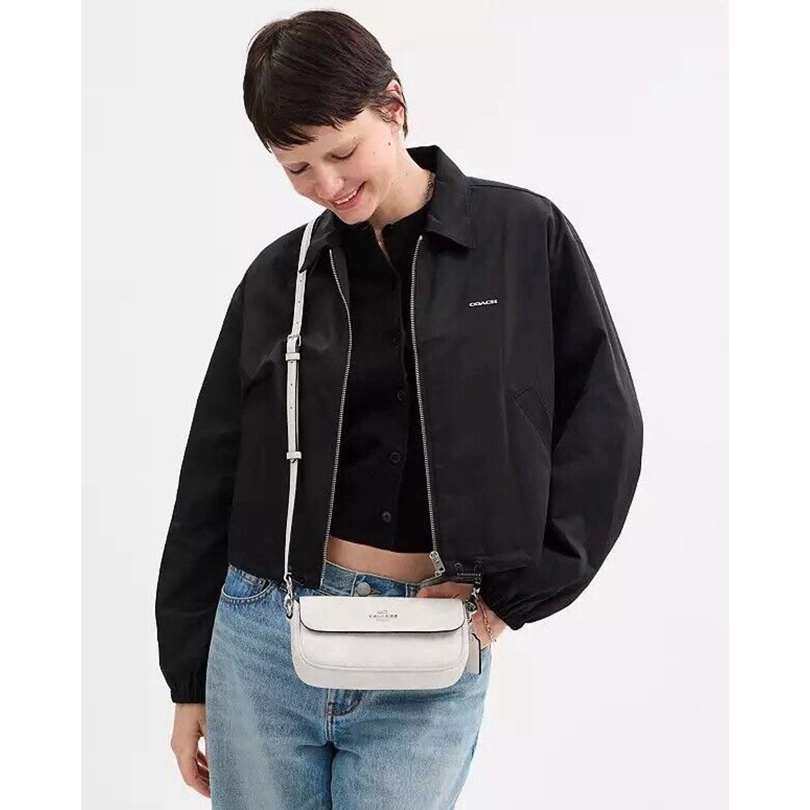 Coach NWT Coach Hailey Canvas CAN70 SV/ White /Chalk Size ONE SIZE - 3 Thumbnail