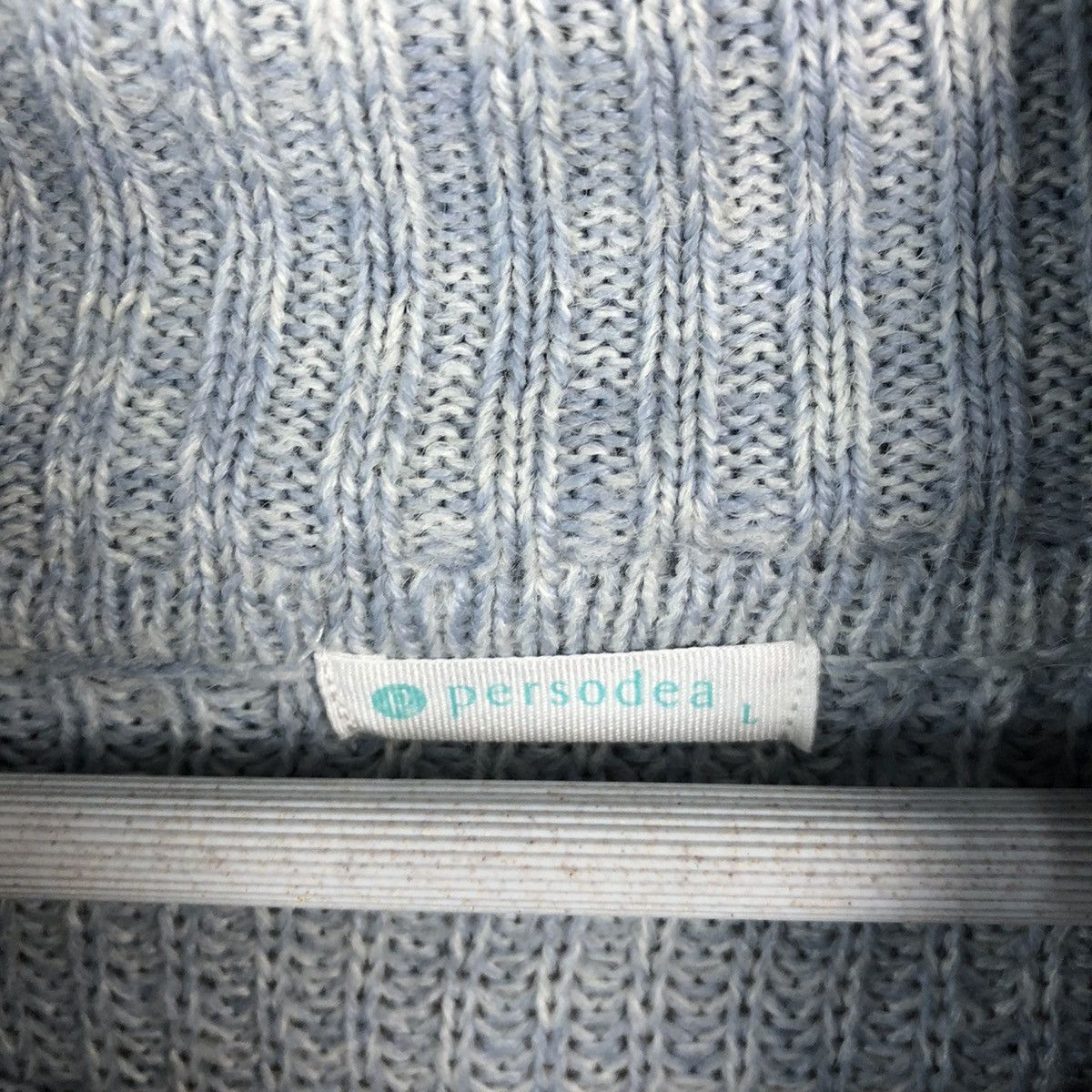 Homespun Knitwear × Japanese Brand Persodea Blue Knitwear #A2216 Size L / US 10 / IT 46 - 10 Thumbnail
