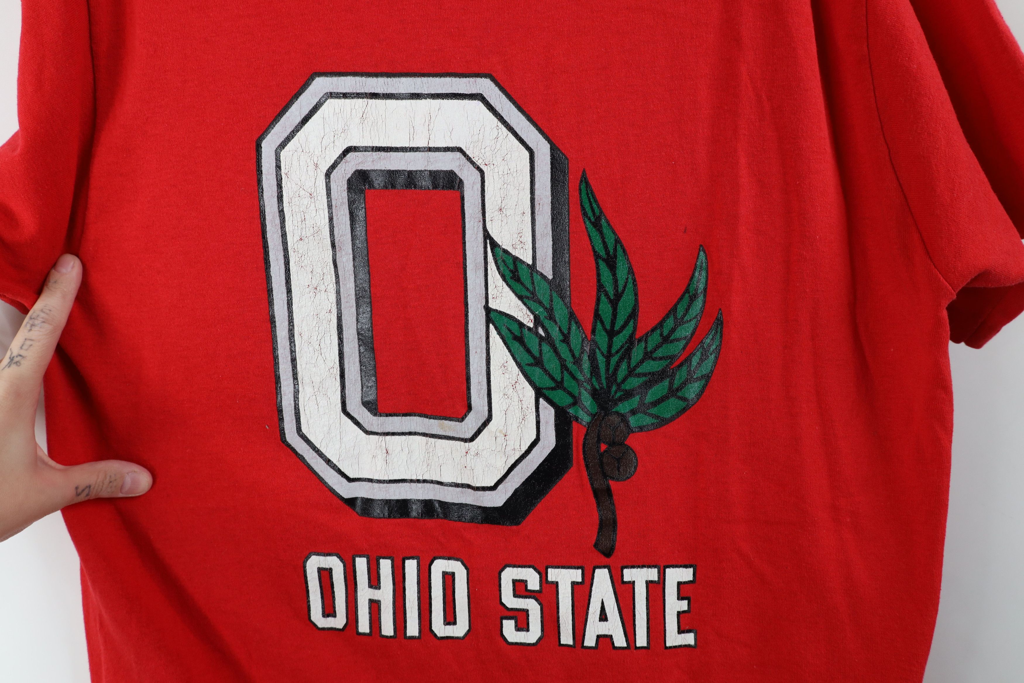 Champion Vintage 80s Champion Ohio State University T-Shirt Red USA Size US XL / EU 56 / 4 - 4 Thumbnail