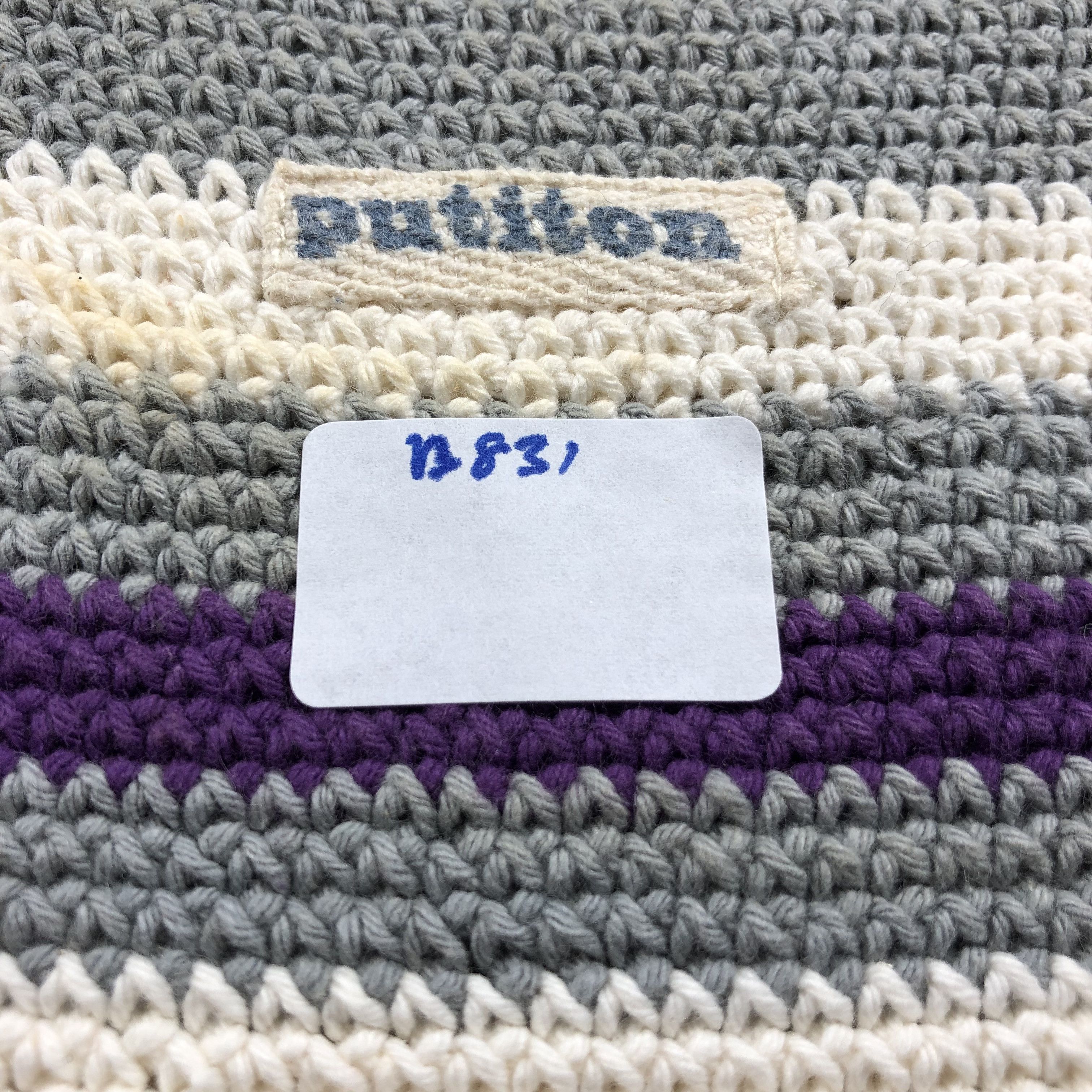 Vintage Put It On Striped Cotton Beanie Snowcap Snow Hat B831 Size ONE SIZE - 8 Thumbnail