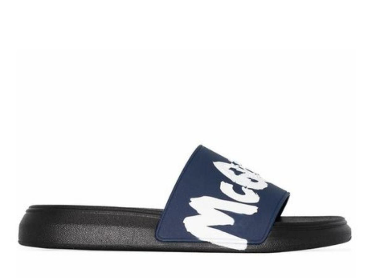 Alexander McQueen o1y1024 Slip On in Navy Blue/Black Size US 8 / EU 41 - 2 Thumbnail