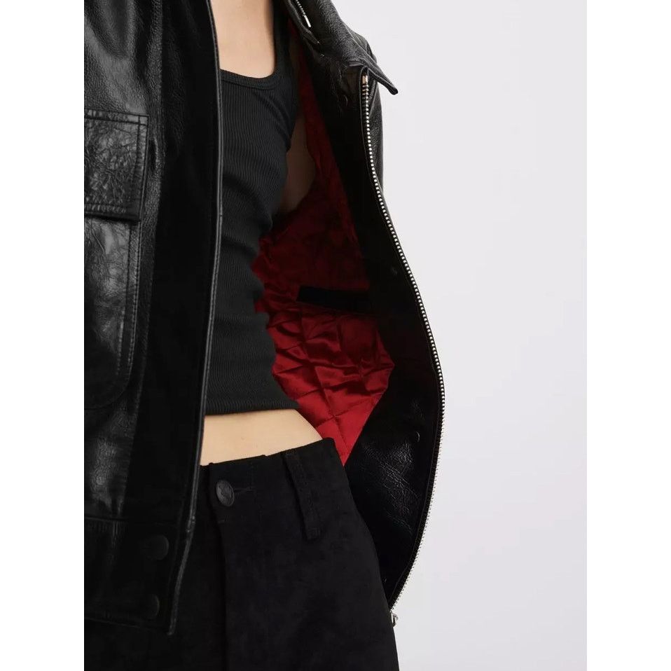 Rag & Bone Rag & Bone Colton Leather Jacket Removable Shearling Collar Size L / US 10 / IT 46 - 16 Thumbnail