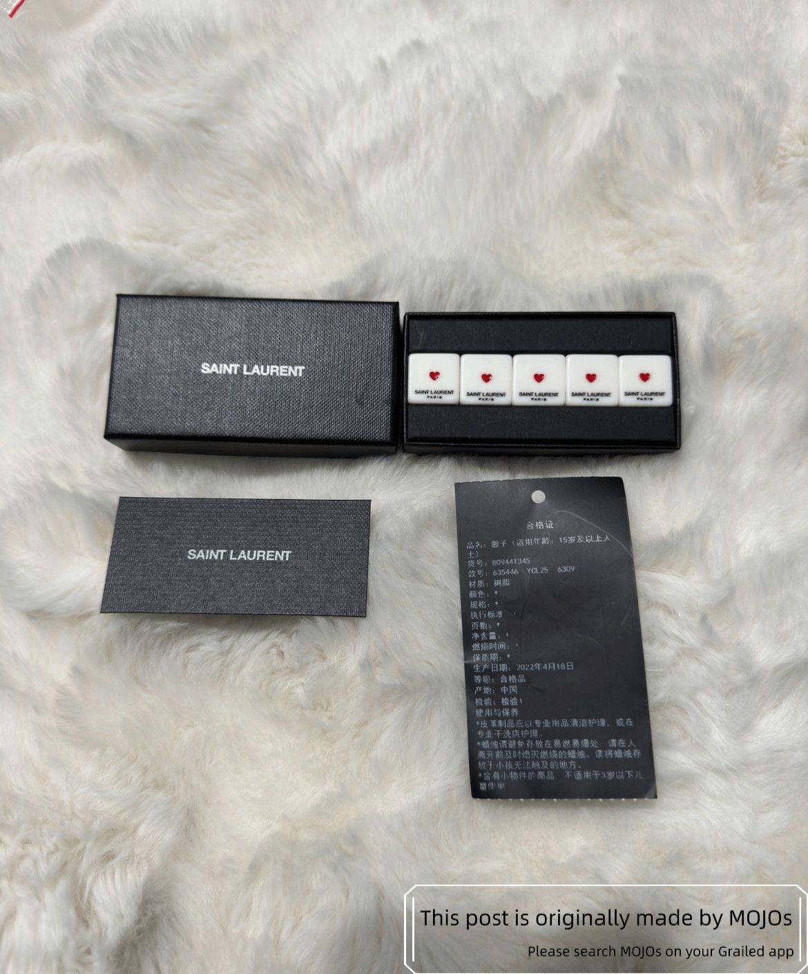 Saint Laurent Paris Saint Laurent Paris Dices Pack RED Size ONE SIZE - 1 Thumbnail