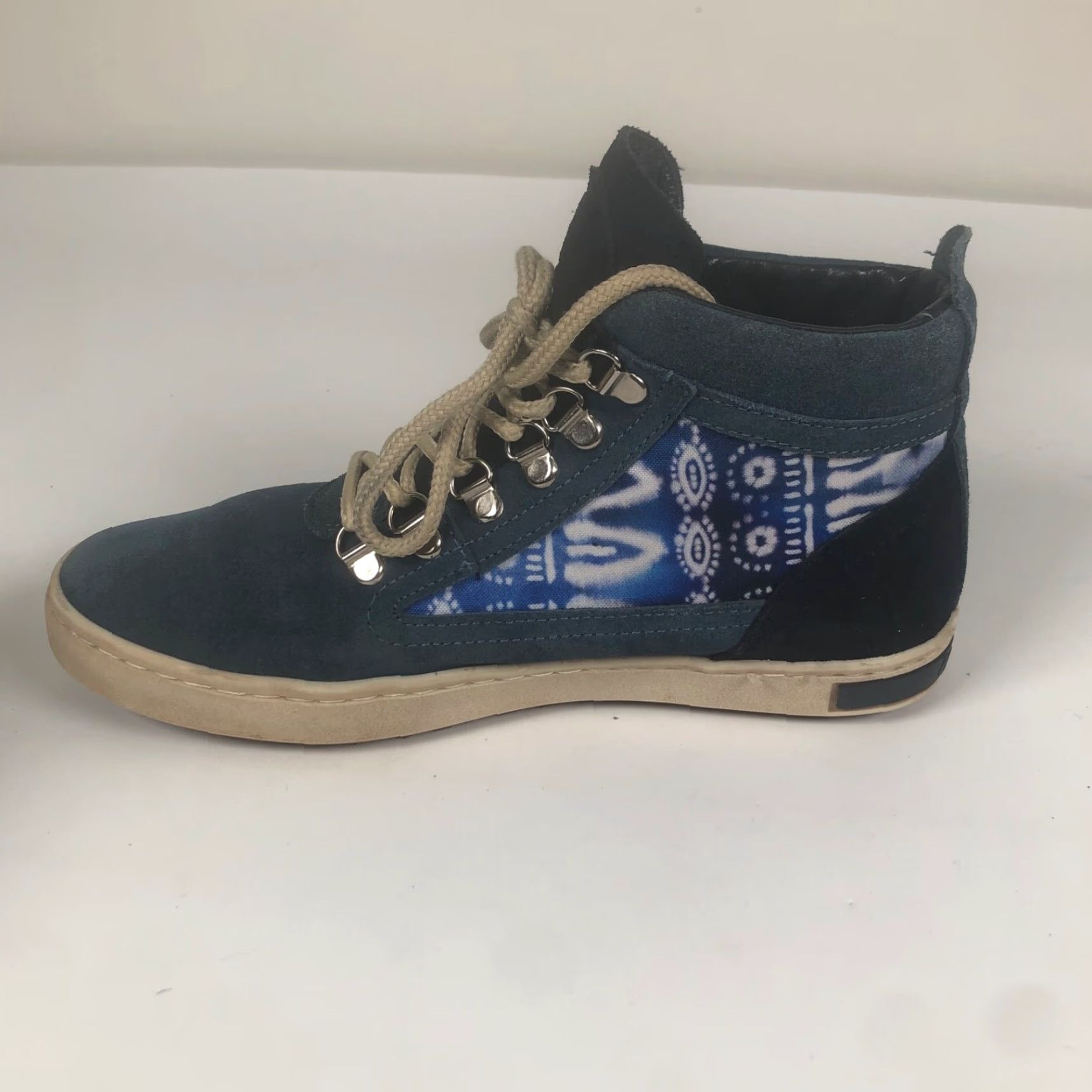 Vintage Inkkas Kanoko Sneakers High Top Blue Suede Leather Lining Cushioned Inkkas Kanoko Womens Size 8 Mens Size 6 Shoes Shoes Size M / US 6-8 / IT 42-44 - 6 Thumbnail