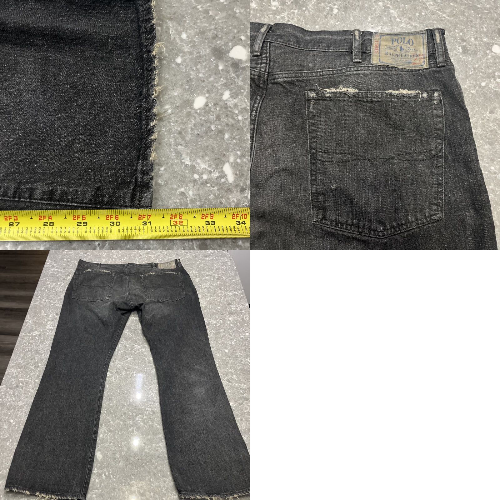 Polo Ralph Lauren VINTAGE Polo Ralph Lauren Jeans Men Black 40x30 Straight 5-Pocket Denim Cotton Belt Loops Regular Size Black Mens Pants Size US L / EU 52-54 / 3 - 8 Thumbnail