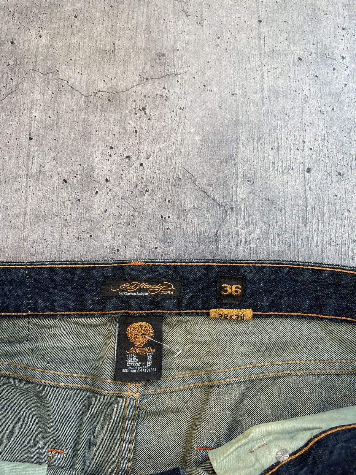 Ed Hardy × Japanese Brand × Vintage Vintage Ed Hardy Jeans Big logo Y2K Size US 36 / EU 52 - 10 Thumbnail