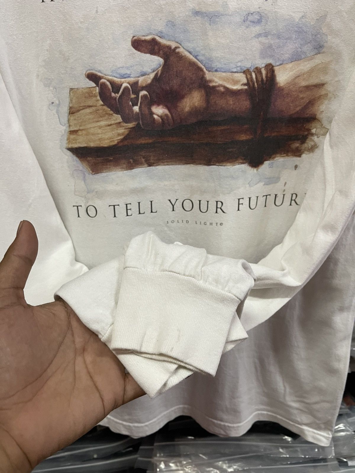 Vintage Vintage Jesus Tee " White Cole Herzan "🔥🔥🔥 Size US L / EU 52-54 / 3 - 3 Thumbnail