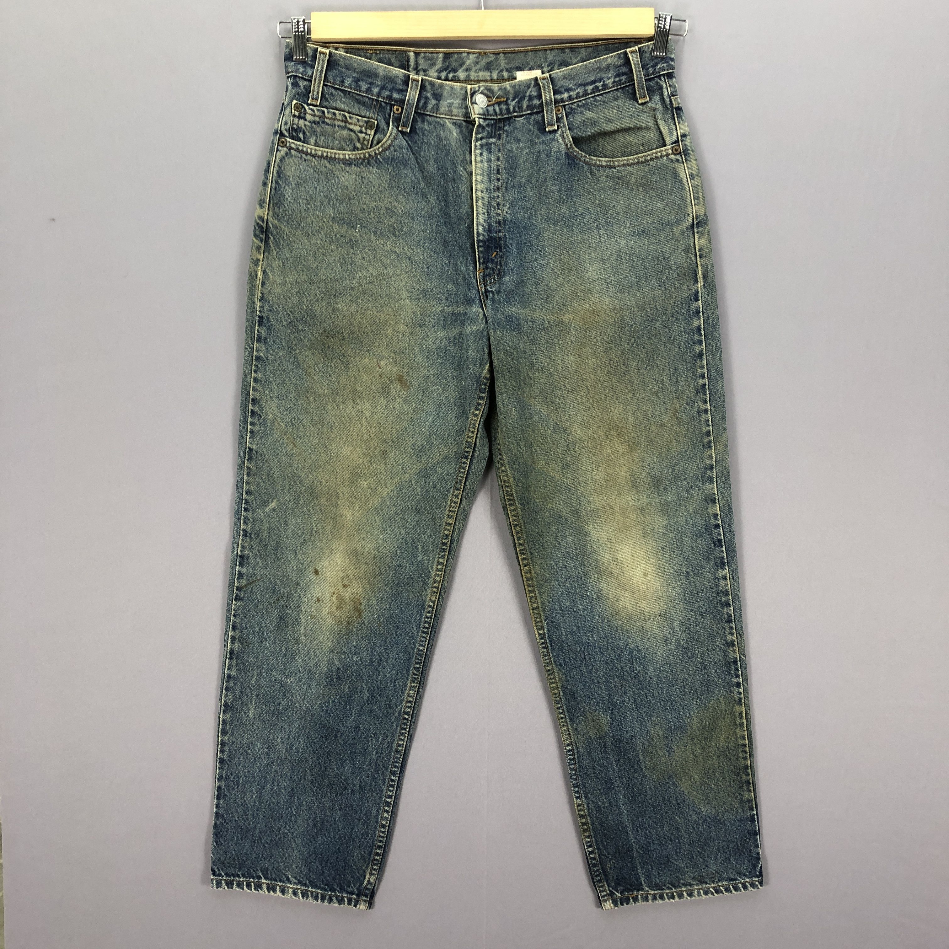 Levi's Vintage 90s Baggy Levis 550 Jeans Mud Dirty Levi's Denim Size US 34 / EU 50 - 1 Thumbnail
