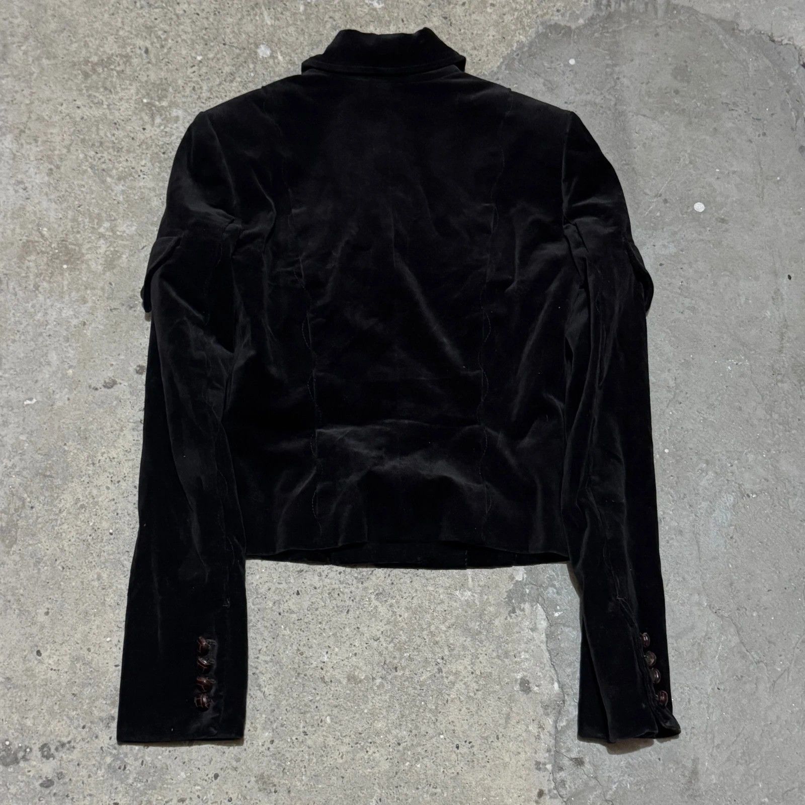 Yves Saint Laurent F/W 2004 Yves Saint Laurent by Tom Ford velvet jacket Size S / US 4 / IT 40 - 4 Thumbnail