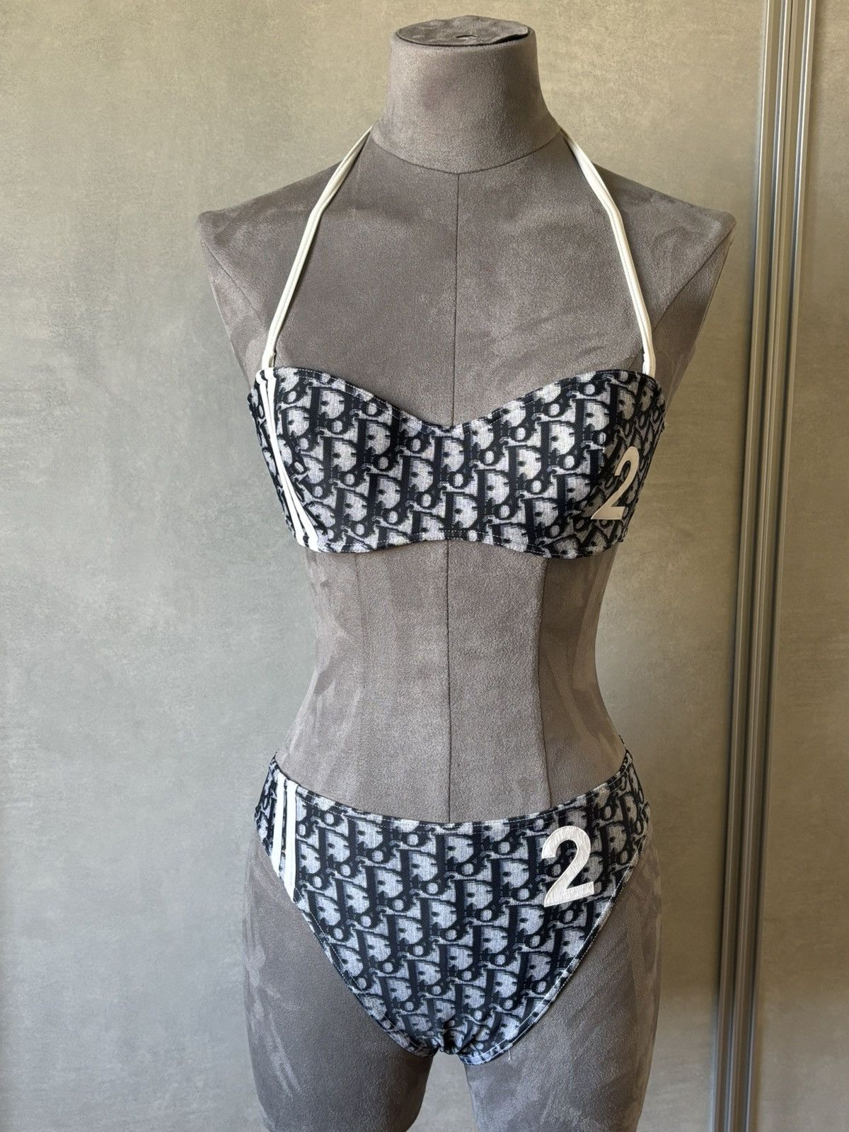 Dior Christian Dior Oblique “Trotter” Bikini Set – 85C – Vintage Size ONE SIZE - 1 Thumbnail