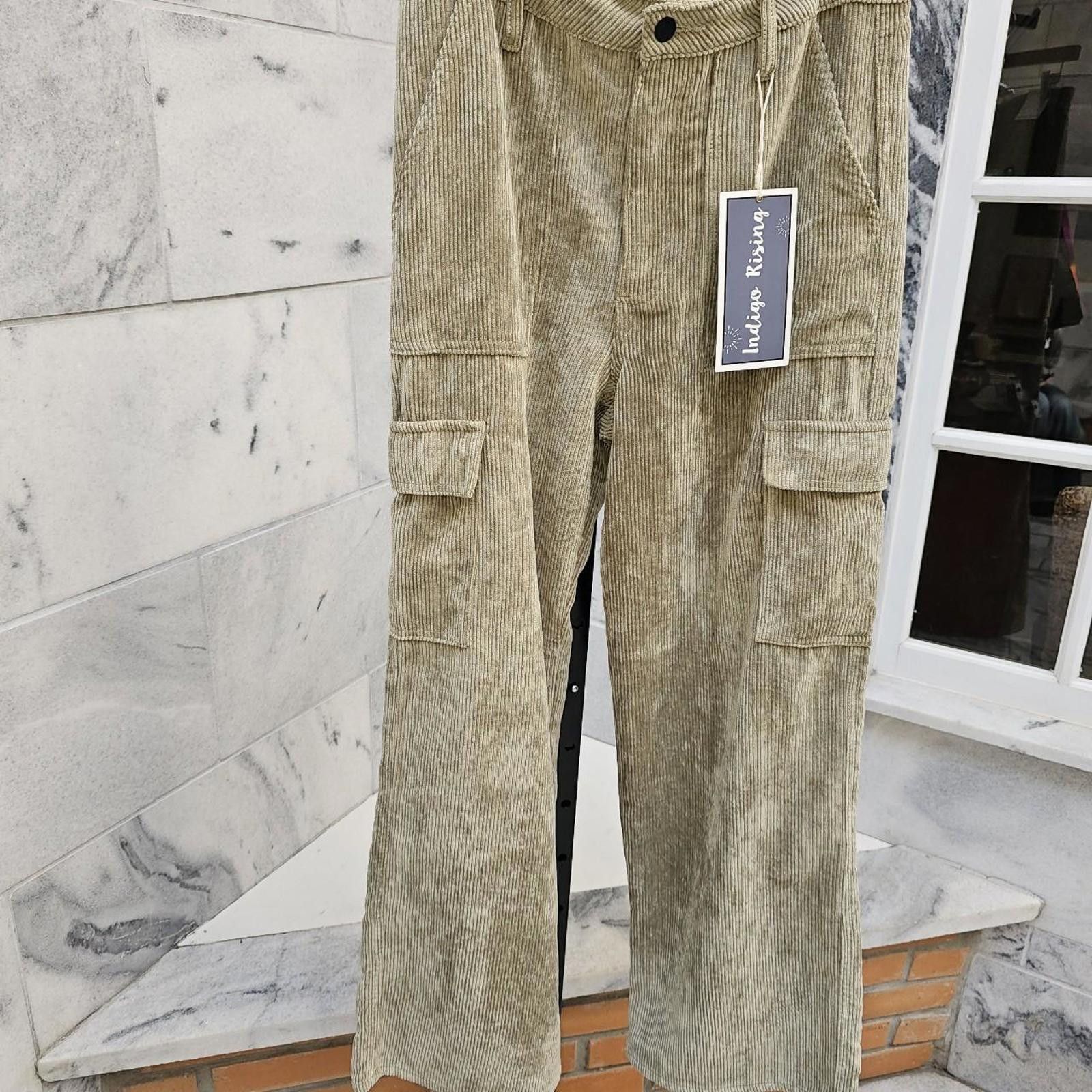 Other Women's Tan Corduroy Cargo Pants Size 29" - 3 Thumbnail