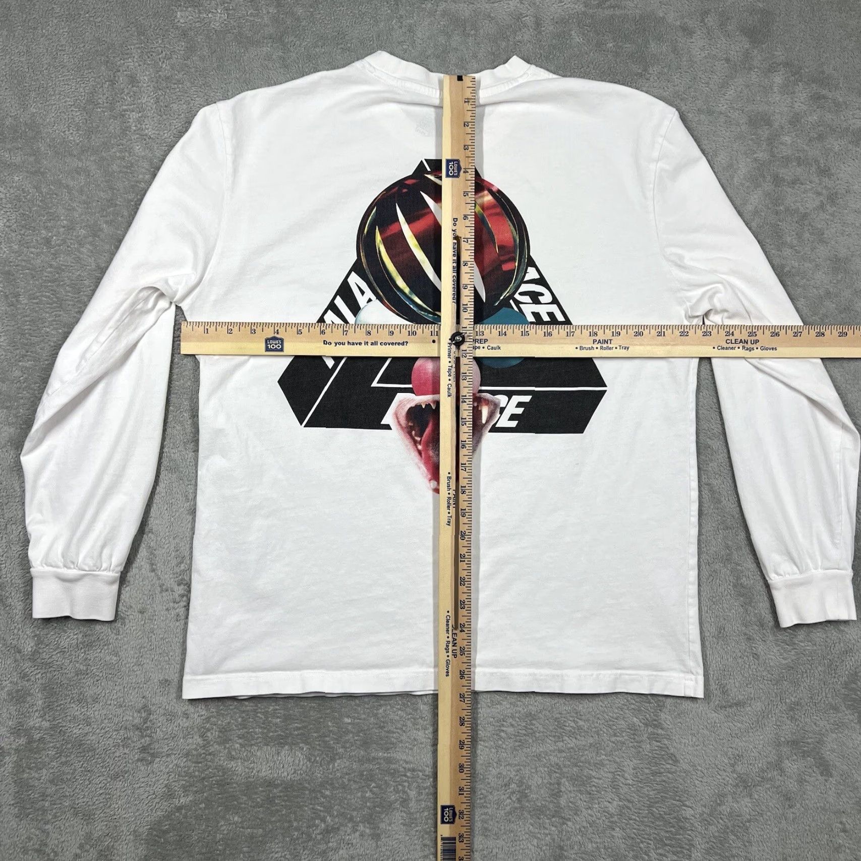 Palace Palace Skateboards White Long Sleeve T-Shirt SS18 Snake Logo Crew Neck Men XL Shirt Size US XL / EU 56 / 4 - 6 Thumbnail