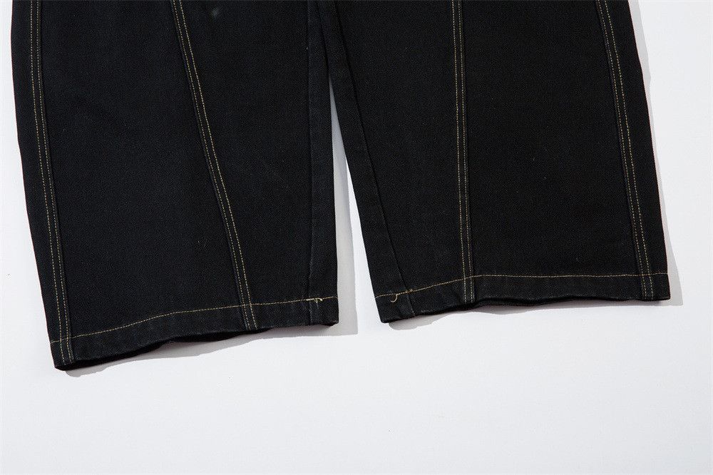 Vintage Men's loose wide-leg patchwork straight scimitar jeans Size US 32 / EU 48 - 6 Thumbnail