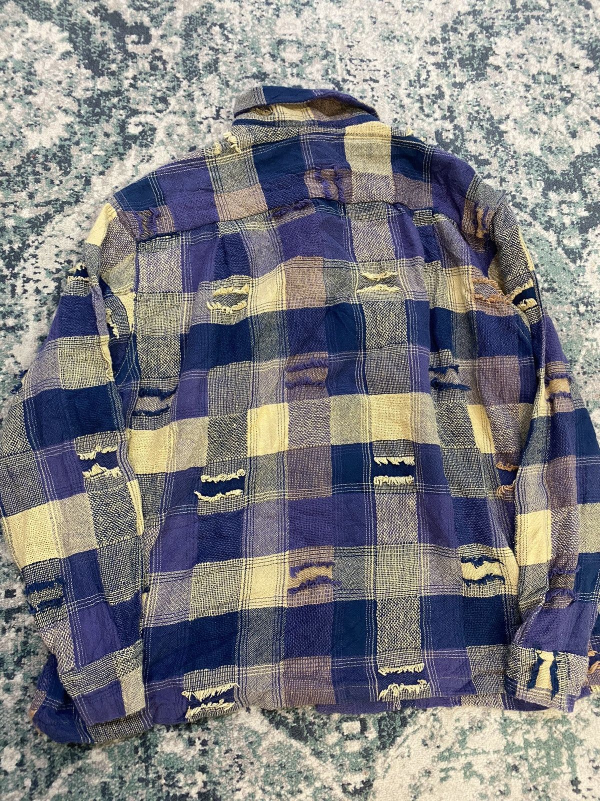 Sugar Cane Sugar Cane Sashiko Boro Patchwork Pocket Shirt Size US M / EU 48-50 / 2 - 21 Thumbnail