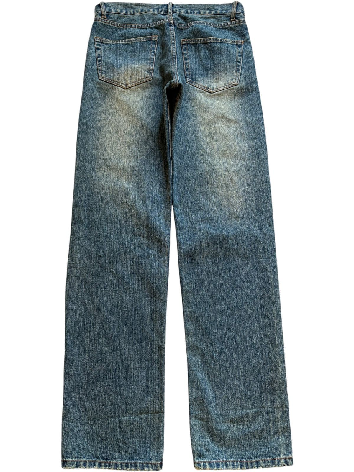 Japanese Brand Vintage Japanese Brand Faded Mud Wash Distress Patch Jeans Size US 32 / EU 48 - 2 Thumbnail
