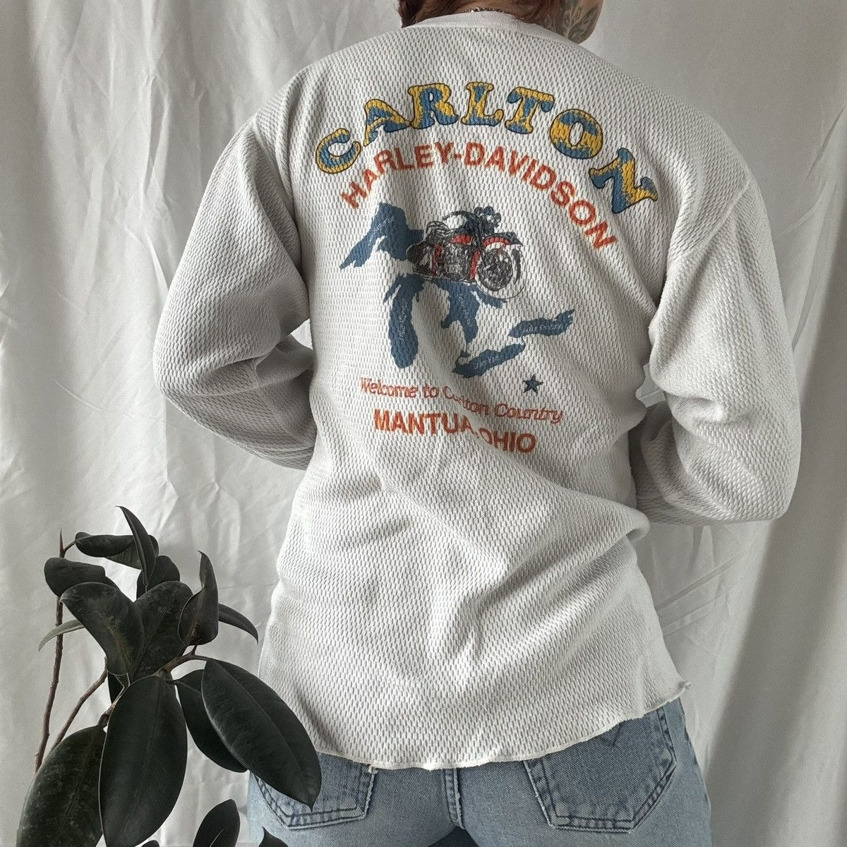 Vintage Vintage HARLEY DAVIDSON 3D EMBLEM thermal L/S Size US M / EU 48-50 / 2 - 5 Thumbnail